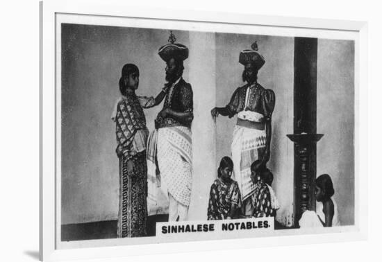 Sinhalese Notables, Ceylon, C1925-null-Framed Giclee Print