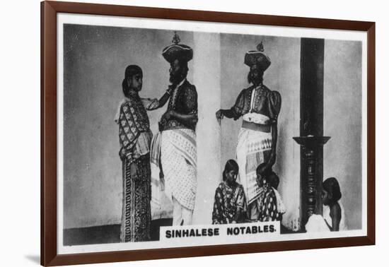 Sinhalese Notables, Ceylon, C1925-null-Framed Giclee Print