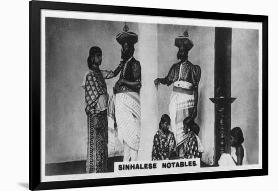 Sinhalese Notables, Ceylon, C1925-null-Framed Giclee Print