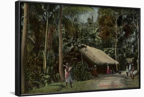 Sinhalese Village Hut in Sri Lanka-null-Framed Photographic Print