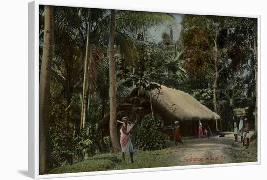 Sinhalese Village Hut in Sri Lanka-null-Framed Photographic Print