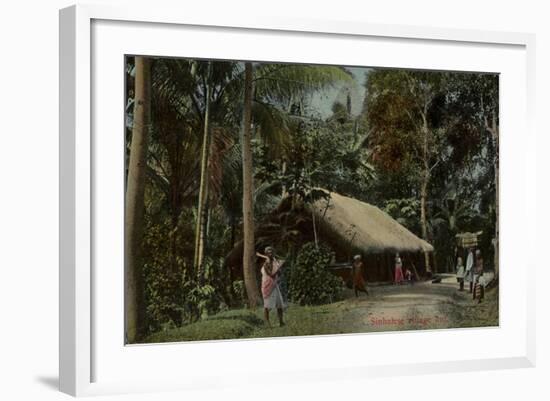 Sinhalese Village Hut in Sri Lanka-null-Framed Photographic Print