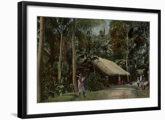 Sinhalese Village Hut in Sri Lanka-null-Framed Photographic Print