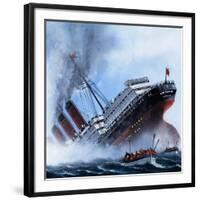 Sink on Sight, the Story of the Submarine, 1981-Mike Tregenza-Framed Giclee Print