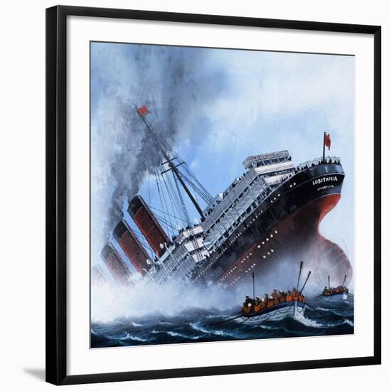 Sink on Sight, the Story of the Submarine, 1981-Mike Tregenza-Framed Giclee Print