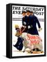 "Sink the Navy," Saturday Evening Post Cover, November 30, 1935-Albert W. Hampson-Framed Stretched Canvas