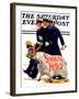 "Sink the Navy," Saturday Evening Post Cover, November 30, 1935-Albert W. Hampson-Framed Giclee Print