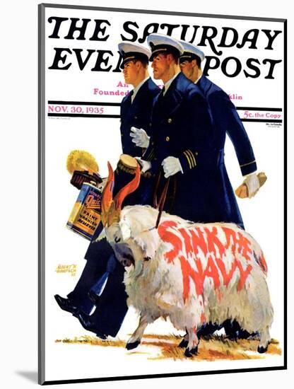 "Sink the Navy," Saturday Evening Post Cover, November 30, 1935-Albert W. Hampson-Mounted Giclee Print