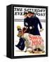 "Sink the Navy," Saturday Evening Post Cover, November 30, 1935-Albert W. Hampson-Framed Stretched Canvas