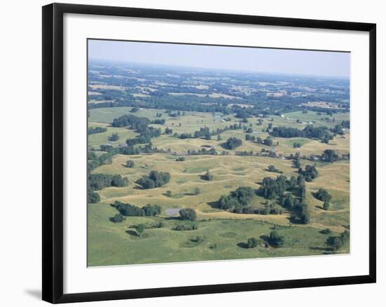 Sinkhole Plain, Polygonal Doline Karst, Near Mammoth Cave, Kentucky, USA-Tony Waltham-Framed Photographic Print