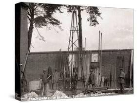 Sinking an Artesian Well, Union Workhouse, Aylsham, Norfolk-Peter Higginbotham-Stretched Canvas