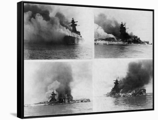 Sinking of Admiral Graf Spee, 1939-null-Framed Stretched Canvas