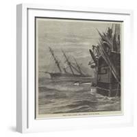 Sinking of HMS Vanguard-null-Framed Giclee Print