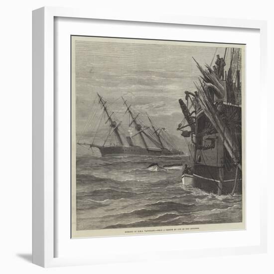 Sinking of HMS Vanguard-null-Framed Giclee Print