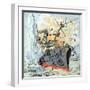 Sinking of Russian Battleship Petropavlosk (April 1904)-null-Framed Giclee Print