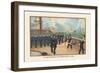 Sinking of the Alabama, June 11, 1864-Werner-Framed Premium Giclee Print