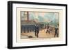 Sinking of the Alabama, June 11, 1864-Werner-Framed Premium Giclee Print