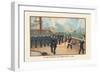 Sinking of the Alabama, June 11, 1864-Werner-Framed Premium Giclee Print