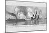 Sinking of the Cumberland at Hampton Roads by Confederate Ironclad-Frank Leslie-Mounted Art Print