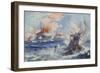 Sinking of the German Submarine U-15 by HMS Birmingham-E. S. Hodgson-Framed Giclee Print