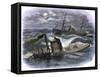 Sinking of the Ironclad USS Monitor in a Gale Off North Carolina, c.1862-null-Framed Stretched Canvas