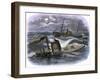 Sinking of the Ironclad USS Monitor in a Gale Off North Carolina, c.1862-null-Framed Giclee Print