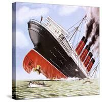 Sinking of the Lusitania-John Keay-Stretched Canvas