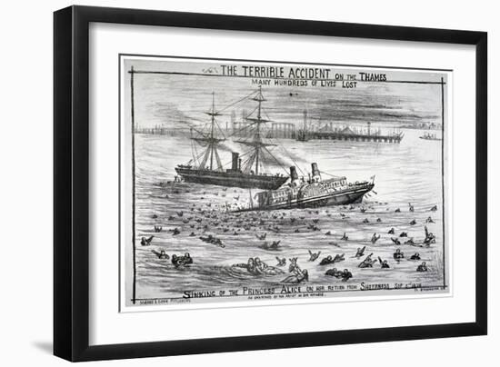 Sinking of the 'Princess Alice' on the River Thames, 1878-null-Framed Giclee Print