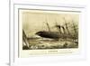 Sinking of the Steamship Oregon of the Cunard Line, Pub. C.1886-null-Framed Giclee Print