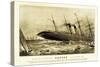Sinking of the Steamship Oregon of the Cunard Line, Pub. C.1886-null-Stretched Canvas