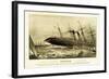 Sinking of the Steamship Oregon of the Cunard Line, Pub. C.1886-null-Framed Giclee Print