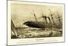 Sinking of the Steamship Oregon of the Cunard Line, Pub. C.1886-null-Mounted Giclee Print