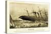 Sinking of the Steamship Oregon of the Cunard Line, Pub. C.1886-null-Stretched Canvas