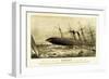 Sinking of the Steamship Oregon of the Cunard Line, Pub. C.1886-null-Framed Giclee Print