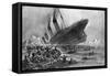 Sinking of the Titanic-Willy Stoewer-Framed Stretched Canvas