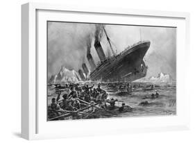 Sinking of the Titanic-Willy Stoewer-Framed Giclee Print