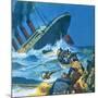 Sinking of the Titanic-English School-Mounted Giclee Print