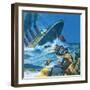 Sinking of the Titanic-English School-Framed Giclee Print