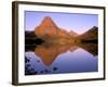 Sinopah Mountain Reflected in Two Medicine Lake, Glacier National Park, Montana, USA-null-Framed Photographic Print