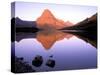 Sinopah Mountain Reflected in Two Medicine Lake, Glacier National Park, Montana, USA-null-Stretched Canvas