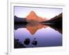 Sinopah Mountain Reflected in Two Medicine Lake, Glacier National Park, Montana, USA-null-Framed Photographic Print
