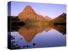 Sinopah Mountain Reflected in Two Medicine Lake, Glacier National Park, Montana, USA-null-Stretched Canvas