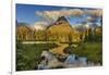 Sinopah Mountain Reflects in Beaver Pond in Two Medicine Valley in Glacier National Park, Montana-Chuck Haney-Framed Photographic Print