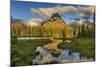 Sinopah Mountain Reflects in Beaver Pond in Two Medicine Valley in Glacier National Park, Montana-Chuck Haney-Mounted Photographic Print