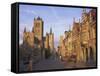 Sint Niklaaskerk and Sint Baafs Kathedraal Ghent, East Flanders, Belgium-Alan Copson-Framed Stretched Canvas