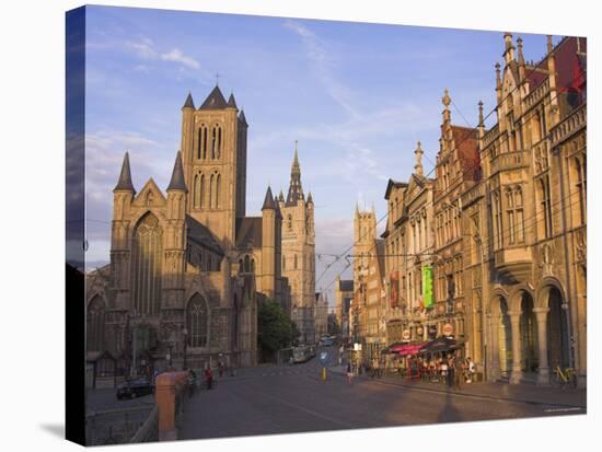 Sint Niklaaskerk and Sint Baafs Kathedraal Ghent, East Flanders, Belgium-Alan Copson-Stretched Canvas