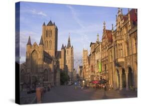 Sint Niklaaskerk and Sint Baafs Kathedraal Ghent, East Flanders, Belgium-Alan Copson-Stretched Canvas