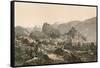 Sion, Chief Town of Canton Valais-null-Framed Stretched Canvas