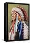 Siouan Indian in Ceremonial Dress-null-Framed Stretched Canvas