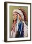 Siouan Indian in Ceremonial Dress-null-Framed Giclee Print